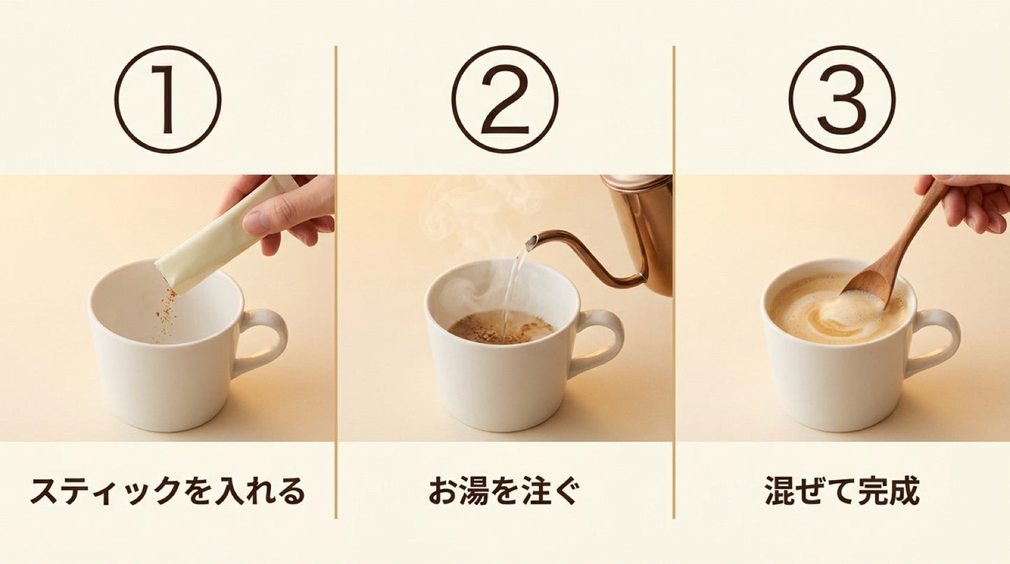 カフィー 作り方 3ステップ
