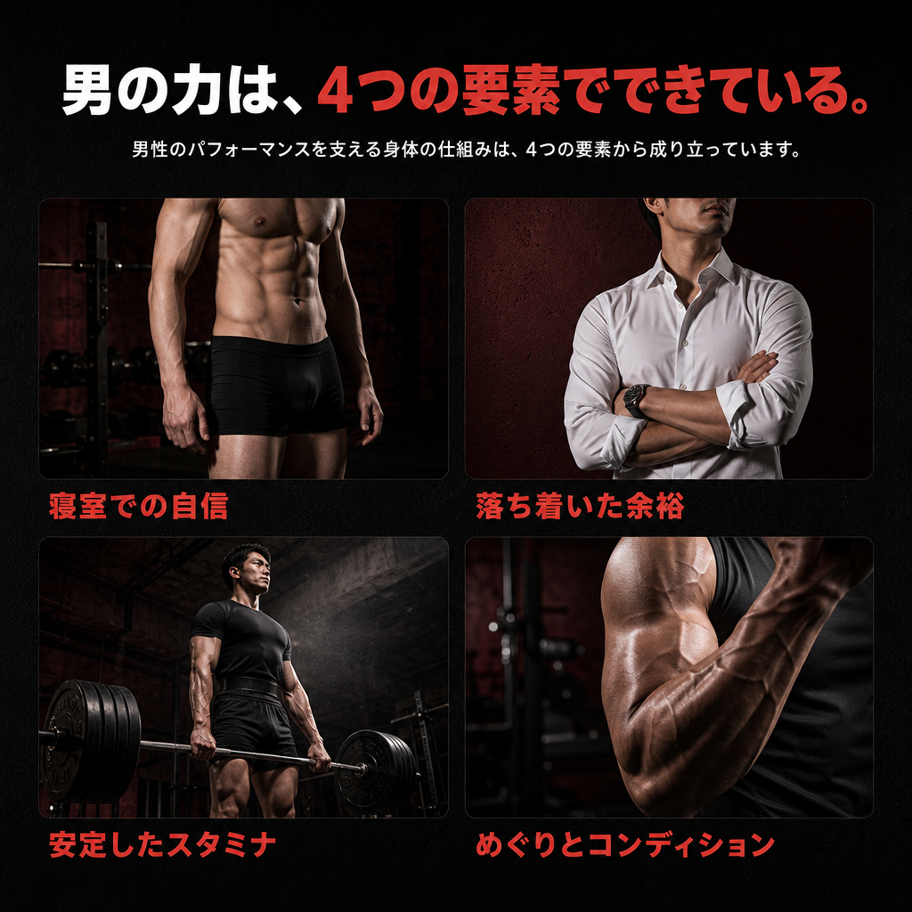 男の力を支える4つの要素