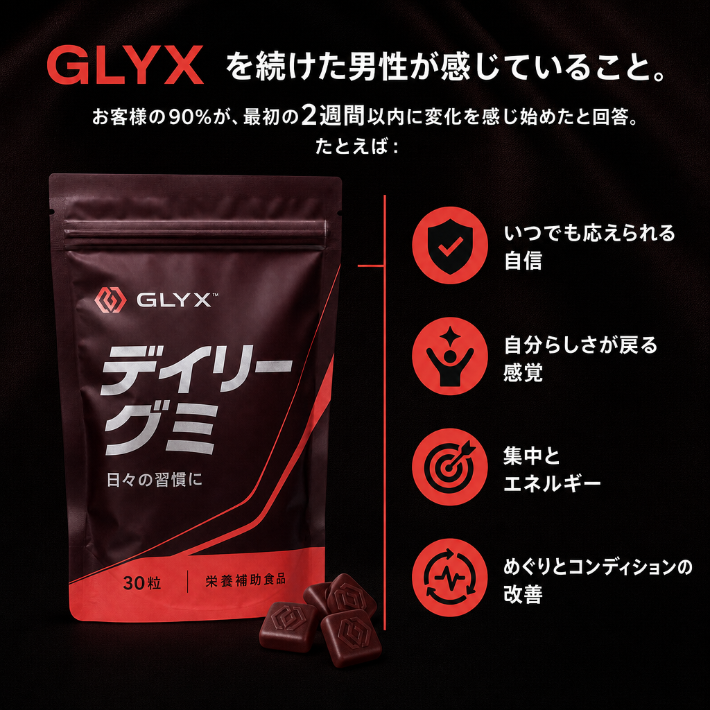 GLYX を続けた男性が感じていること